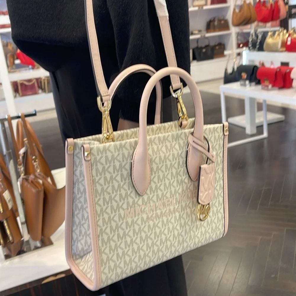 Michael Kors Mirella Small Shopper Top Zip Crossbody BagPowder Blush Logo MK
NWT - Picture 9 of 16